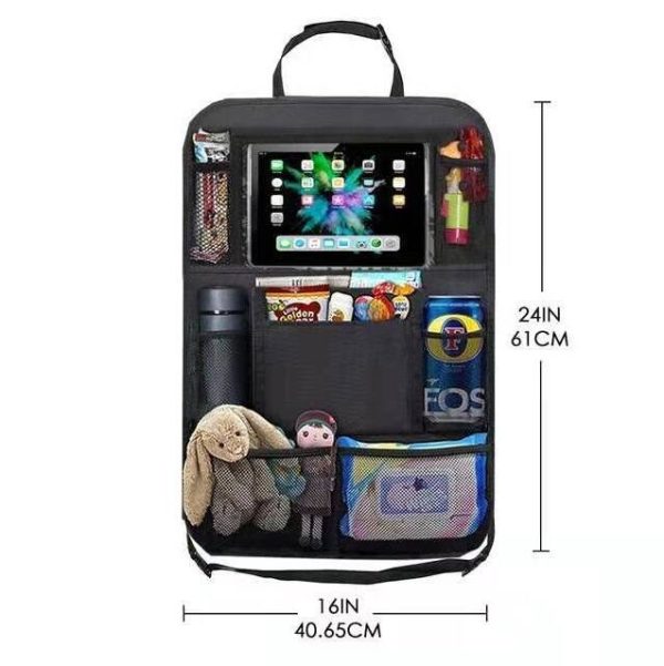 Autostoel organizer opbergruimte met tablet houder - Afbeelding 3