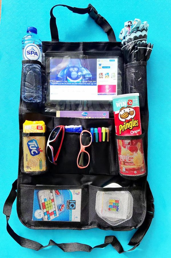 Autostoel organizer opbergruimte met tablet houder - Afbeelding 5