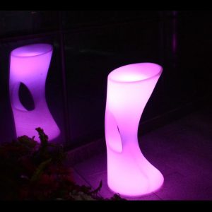 LED Verlichte barkruk, RGB kleuren met afstandbediening