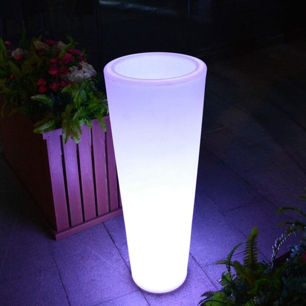 LED Verlichte bloempot RGB kleuren met afstandbediening (2 formaten) - Afbeelding 2