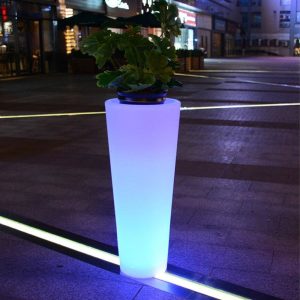 LED Verlichte bloempot RGB kleuren met afstandbediening (2 formaten)