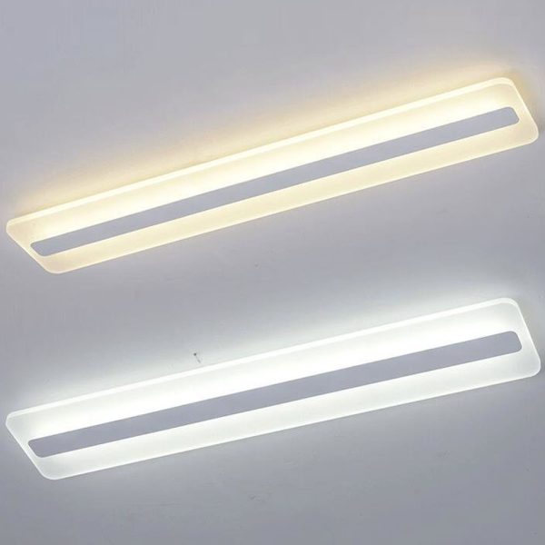 LED Plafondlamp wit licht 60cm lang met 22w wit/zwart - Afbeelding 2