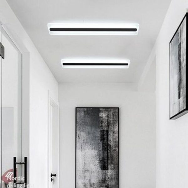LED Plafondlamp wit licht 40 cm lang met 14w wit/zwart - Afbeelding 8