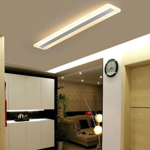 LED Plafondlamp wit licht 60cm lang met 22w wit/zwart - Afbeelding 8