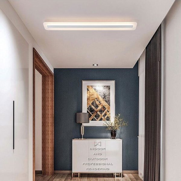 LED Plafondlamp wit licht 60cm lang met 22w wit/zwart - Afbeelding 6