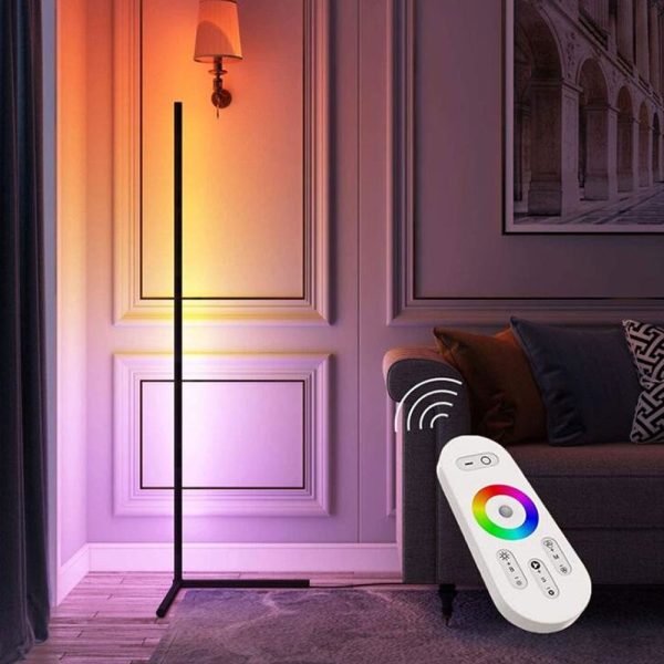 LED Hoeklamp, RGB kleuren dimbaar met afstandbediening