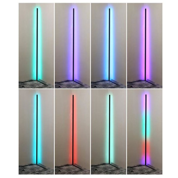 LED Hoeklamp, RGB kleuren dimbaar met afstandbediening - Afbeelding 3