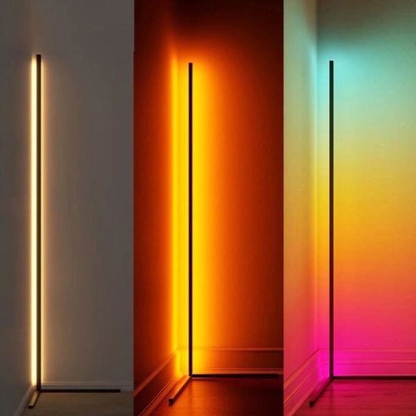 LED Hoeklamp, RGB kleuren dimbaar met afstandbediening - Afbeelding 4