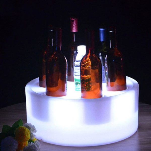 LED Verlichte flessenkoeler, RGB kleuren met afstandhediening
