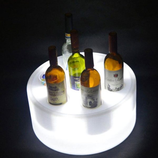 LED Verlichte flessenkoeler, RGB kleuren met afstandhediening - Afbeelding 8