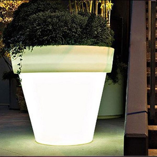 LED Verlichte bloempot groot, RGB kleuren met afstandsbediening - Afbeelding 6