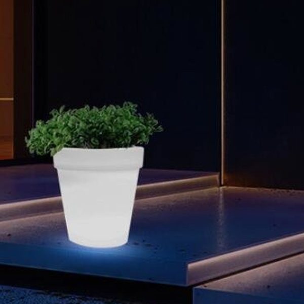 LED Verlichte bloempot groot, RGB kleuren met afstandsbediening - Afbeelding 7