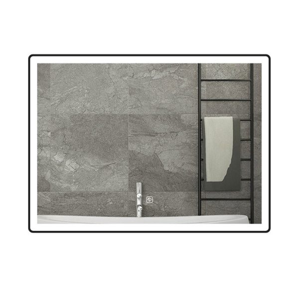 Moderne badkamer spiegel met LED verlichte rand - Afbeelding 7