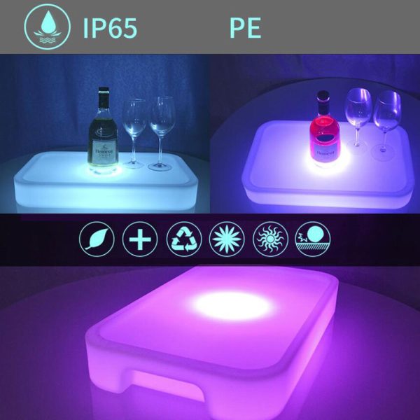 LED Verlicht dienblad, RGB kleuren met afstandbediening - Afbeelding 4