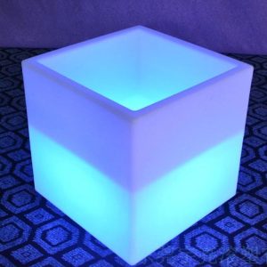 LED Verlichte cube flessenkoeler, RGB kleuren met afstandbediening