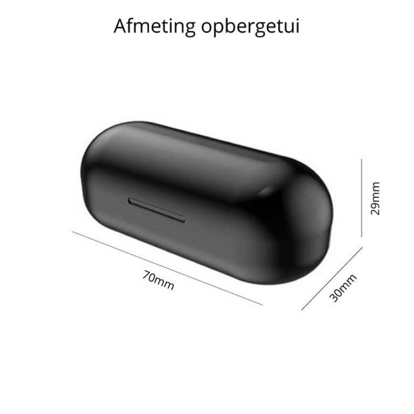 In-ear draadloze oordopjes zwart met TWS Bluetooth - Afbeelding 3