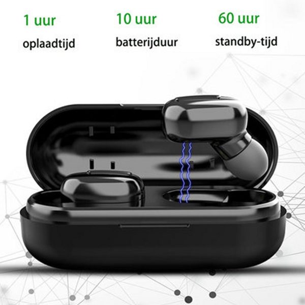In-ear draadloze oordopjes zwart met TWS Bluetooth - Afbeelding 7