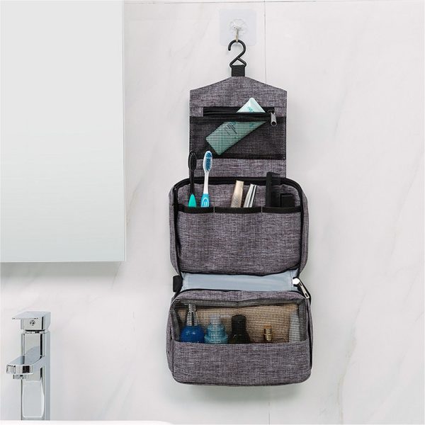 Ophangbare toilet/reistas met haak paars/rood/roze/zwart/blauw - Afbeelding 11