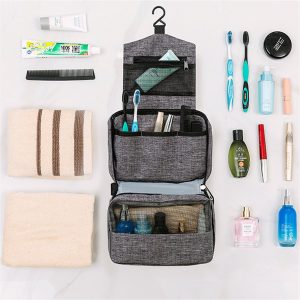 Ophangbare toilet/reistas met haak paars/rood/roze/zwart/blauw