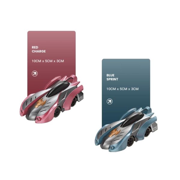 2.4G bestuurbare stunt auto met horlogo remote blauw - rood - Afbeelding 9