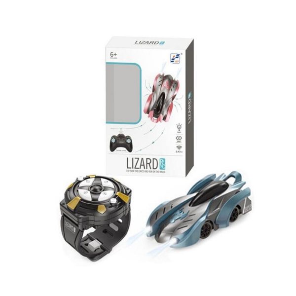 2.4G bestuurbare stunt auto met horlogo remote blauw - rood - Afbeelding 6