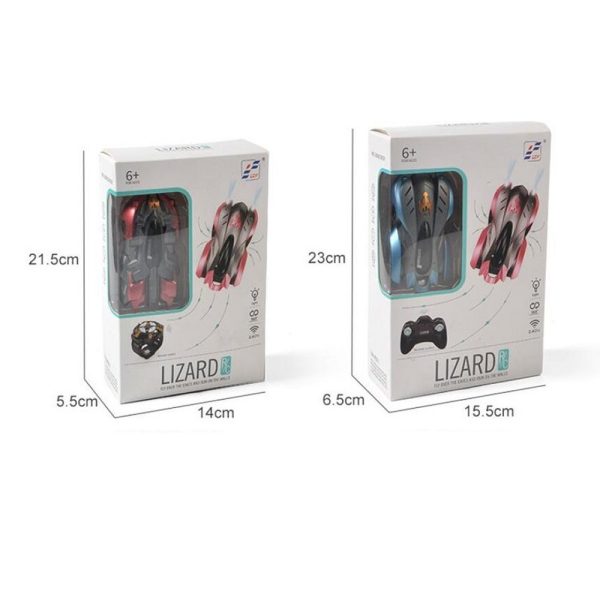 2.4G bestuurbare stunt auto met horlogo remote blauw - rood - Afbeelding 4