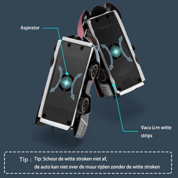 2.4G bestuurbare stunt auto met horlogo remote blauw - rood - Afbeelding 2