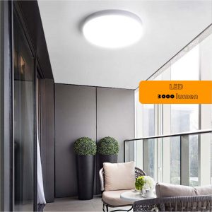 Led Plafondlamp, Rond 300mm, waterdicht, 3000 lumen, 30watt,  warm  3000k