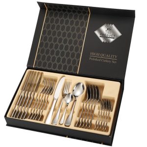 Melili 24-delige Bestekset Zilver, Goud, Multikleur
