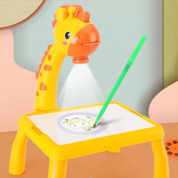 Melili Giraffe Projectie Tekentafel met 21 verschillende afbeeldingen