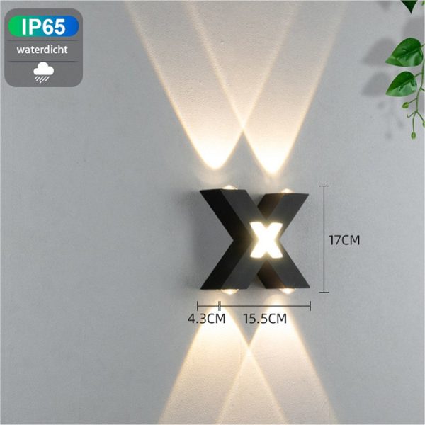 X-led binnen en buiten wandlamp IP65 - Afbeelding 5