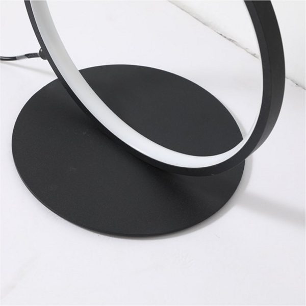 Led Vloerlamp Rings Zwart 3000K Touch Dimmer - Afbeelding 3