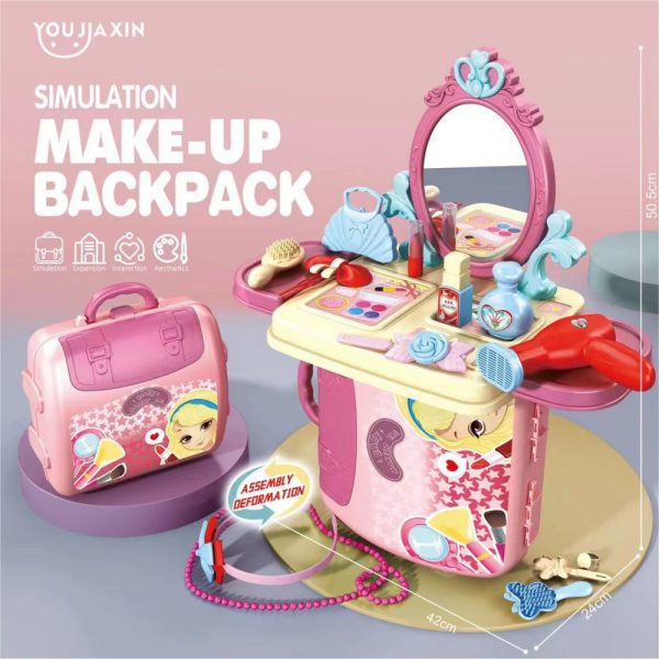 Leuke Speelgoed Make-up set (simulatie) in koffer met draagriem voor kinderen vanaf 3 jaar - Afbeelding 2