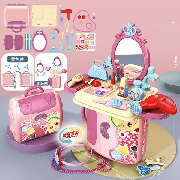 Leuke Speelgoed Make-up set (simulatie) in koffer met draagriem voor kinderen vanaf 3 jaar - Afbeelding 3
