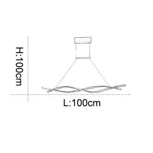 Melili Led Hanglamp Twist 100cm Dimbaar - Afbeelding 5