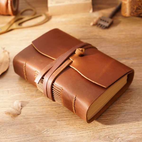 Zeer Luxe Dagboek, Note Book echt leer - Afbeelding 4