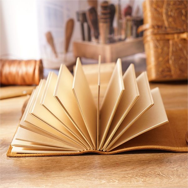 Zeer Luxe Dagboek, Note Book echt leer - Afbeelding 7