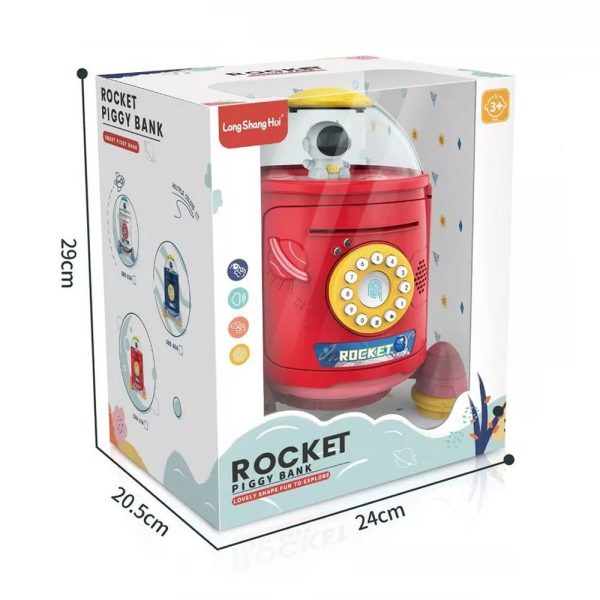 Raket Spaarpot met pincode en vingerprint scanner voor munt en briefgeld. - Afbeelding 5