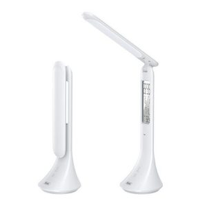 Led Bureaulamp USB met Display - tijd - datum - temperatuur - kleur wit