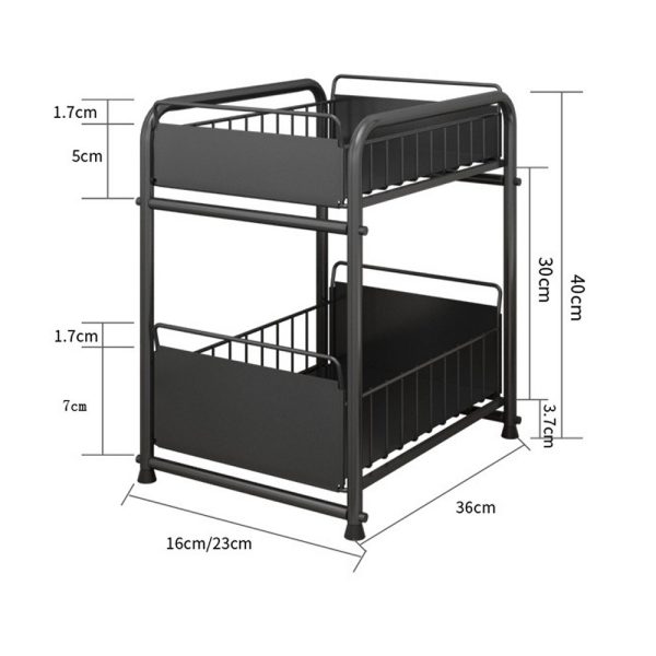 Melili Keukenrek - Opbergrek - Aanrecht Organizer - Keukenkast organizer - Afbeelding 6