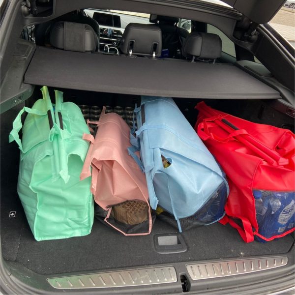 4 x Winkelwagen boodschappentas in diverse kleuren met koeltas - Afbeelding 6