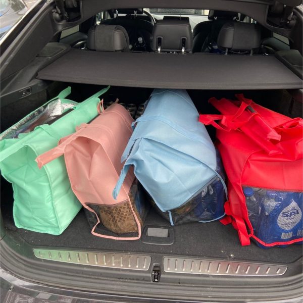4 x Winkelwagen boodschappentas in diverse kleuren met koeltas - Afbeelding 7