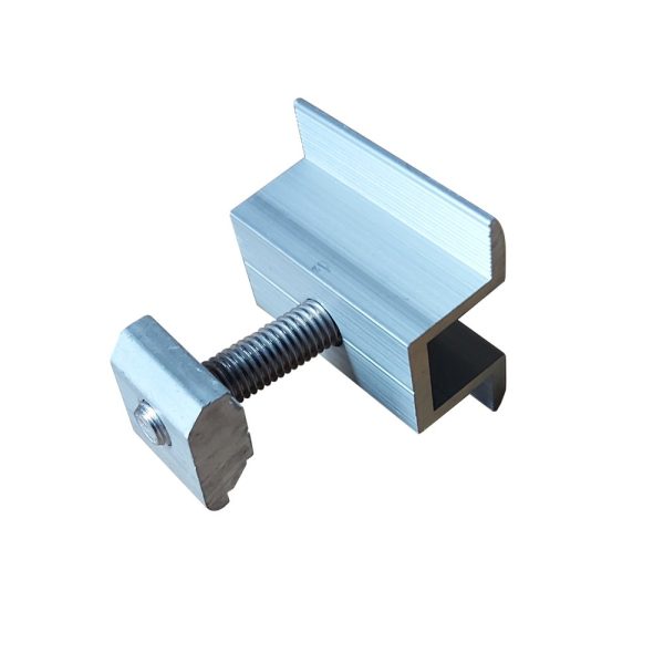 Rail PV middenklem 35mm SUS304 M8x25 AL6005 L40mm - Afbeelding 2