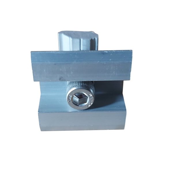 Rail PV middenklem 35mm SUS304 M8x25 AL6005 L40mm - Afbeelding 3