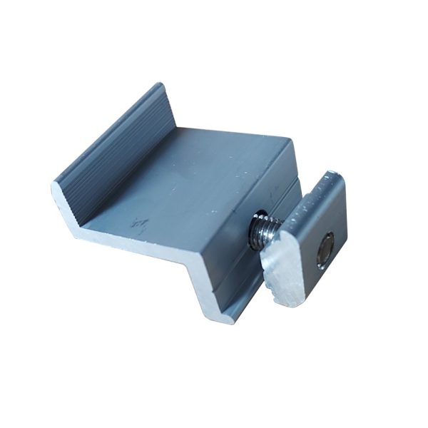 Zonnepaneel Rail PV eindklem 30mm SUS304 M8x25 AL6005 L40mm