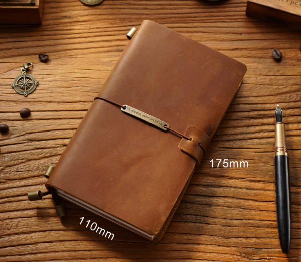 Luxe Dagboek-Leren notitieboek-dagboek- handgemaakt- 165*115mm levensboom- reisdagboek-vintage schetsboek voor mannen en vrouwen-antiek - Afbeelding 6