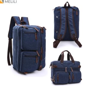 Computer tas-laptoptas-travel tas donkerblauw-multifuntionele tas-laptop rugzak-laptoptas 3-in-1 Rugtas - Rugzak - Schoudertas - Schooltas-boektas-Voor 17,3-inch laptop formaat