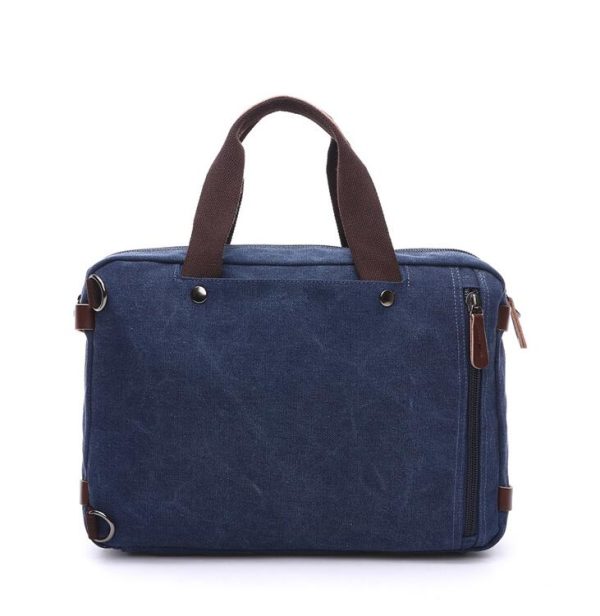 Computer tas-laptoptas-travel tas donkerblauw-multifuntionele tas-laptop rugzak-laptoptas 3-in-1 Rugtas - Rugzak - Schoudertas - Schooltas-boektas-Voor 17,3-inch laptop formaat - Afbeelding 5