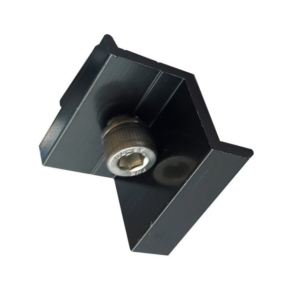Zonnepaneel Rail PV eindklem 30mm zwart SUS304 M8x25 AL6005 L40mm - Afbeelding 2