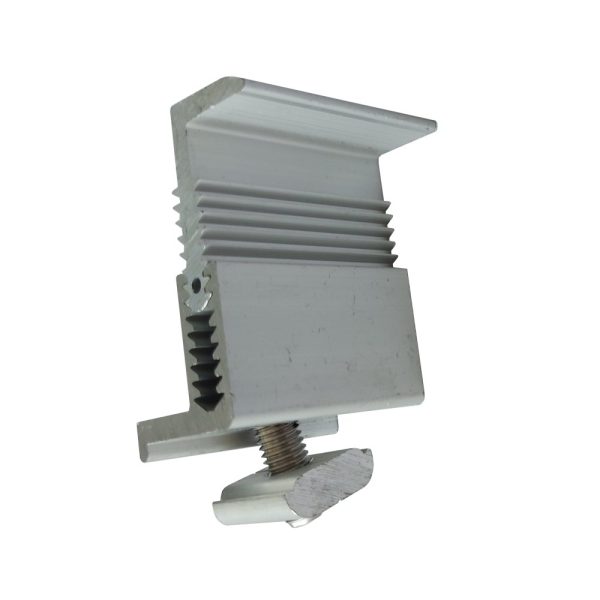 Zonnepaneel Rail PV eindklem verstelbaar 30-50mm SUS304 M8x25 AL6005 L40mm - Afbeelding 2
